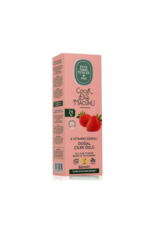 Eyüp Sabri Tuncer Doğal Çilek Özlü 2-6 Yaş Çocuk Diş Macunu 60 ml