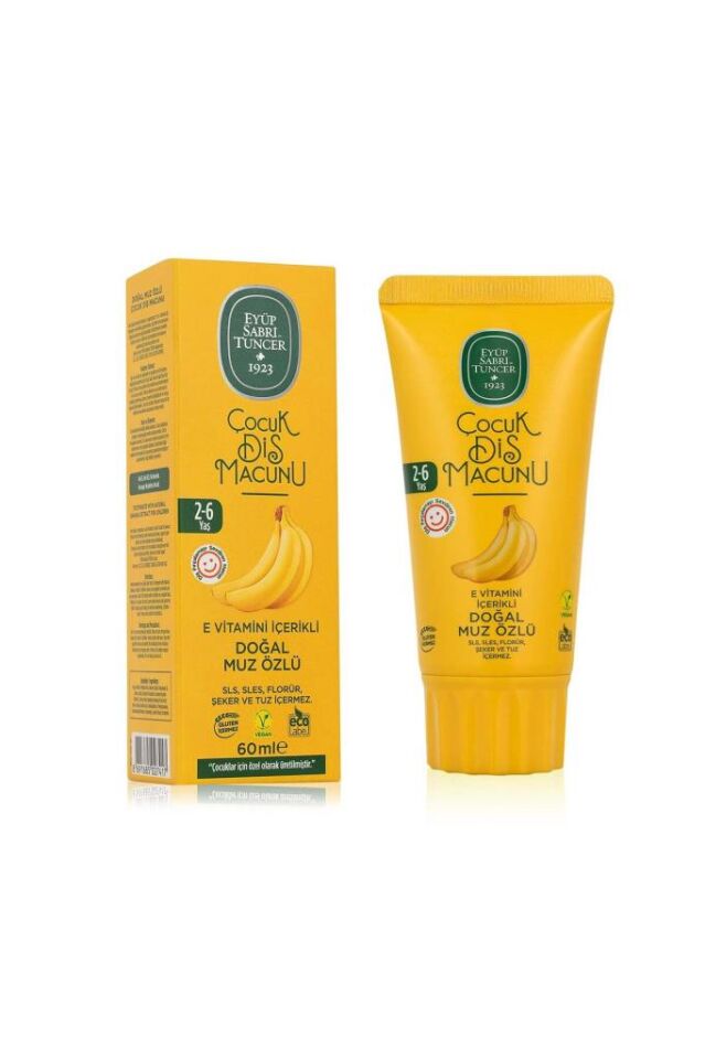 Eyüp Sabri Tuncer Doğal Muz Özlü 2-6 Yaş Çocuk Diş Macunu 60 ml