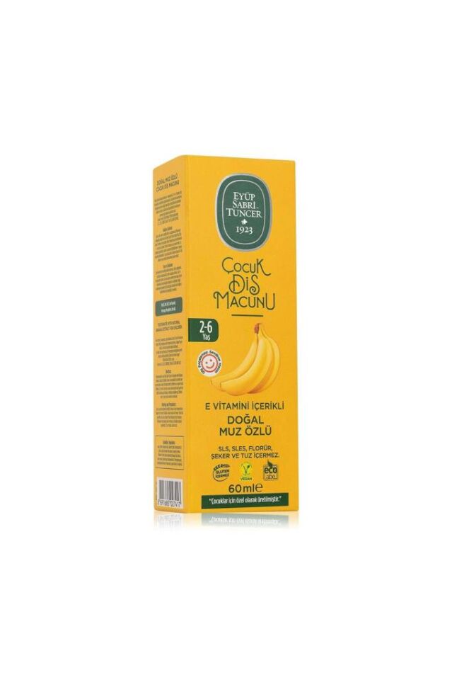Eyüp Sabri Tuncer Doğal Muz Özlü 2-6 Yaş Çocuk Diş Macunu 60 ml