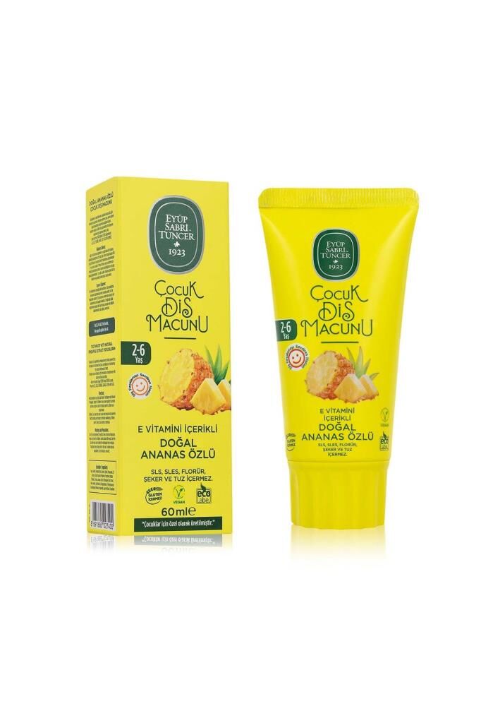 Eyüp Sabri Tuncer Doğal Ananas Özlü 2-6 Yaş Çocuk Diş Macunu 60 ml