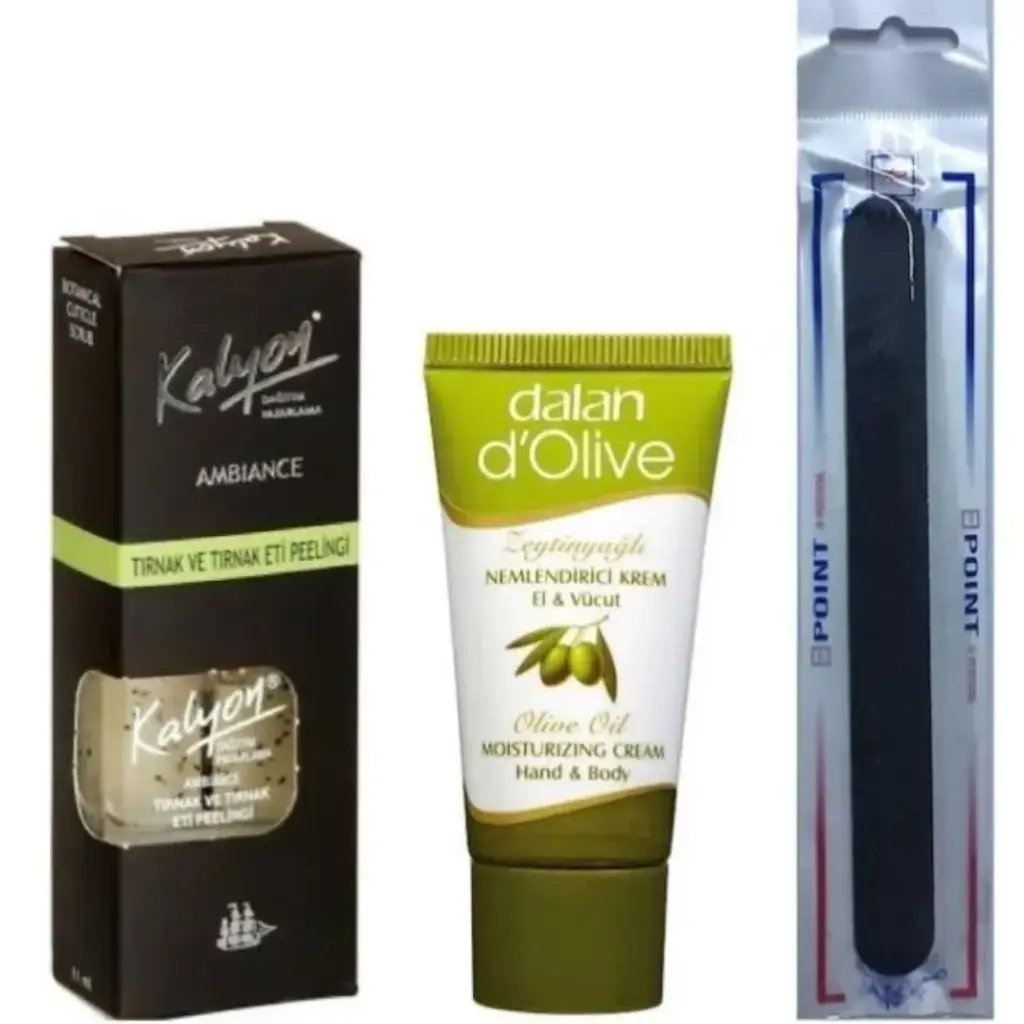 Kalyon Tırnak Eti Peelingi + Dalan Krem 20 Ml + Tırnak Törpüsü