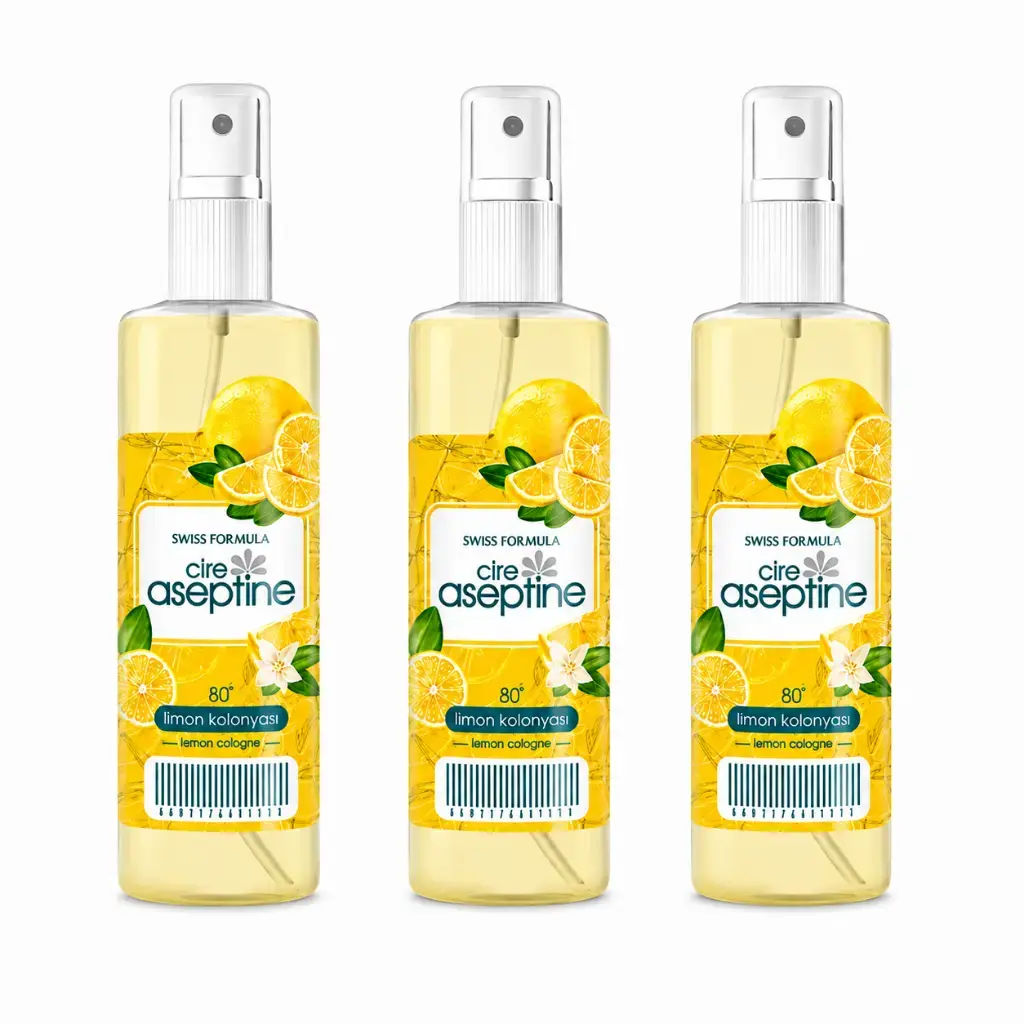 Cire Aseptine Limon Kolonyası 100 ml Sprey 3'lü paket