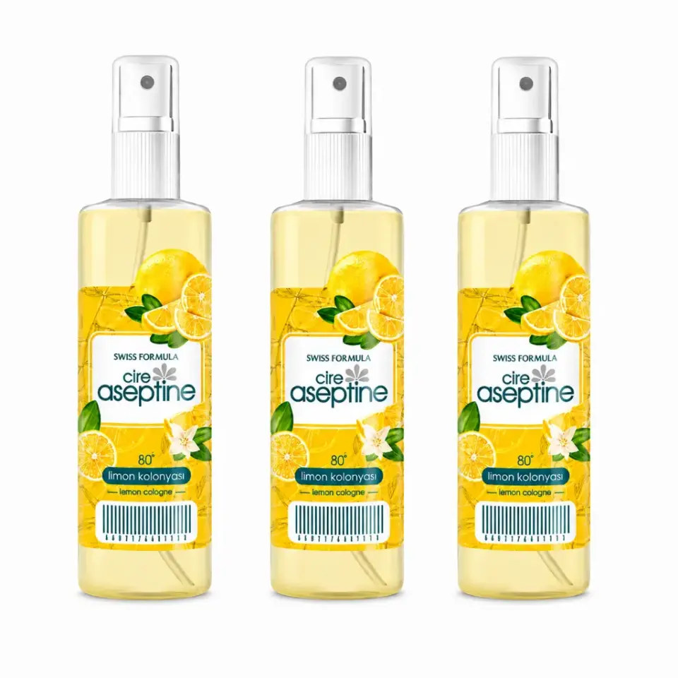 Cire Aseptine Limon Kolonyası 100 ml Sprey 3'lü paket