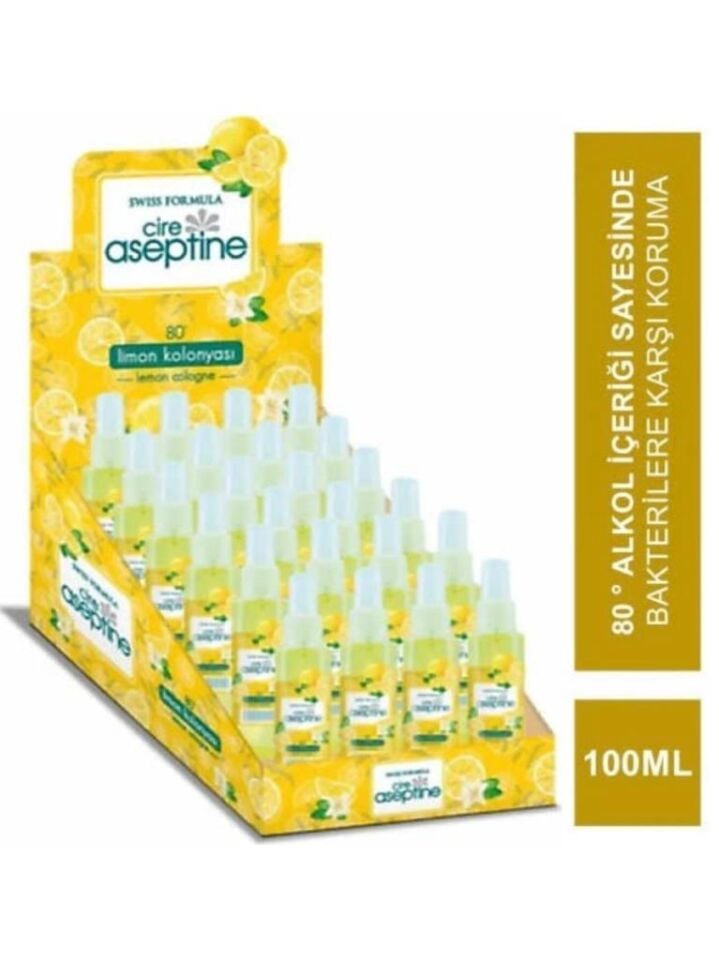 Cire Aseptine 24 Adet Limon Kolonyası 100 ml Sprey