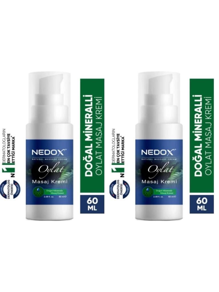 NEDOX 2 Adet Doğal Mineralli Ağrı Kesici Oylat Masaj Kremi 60 Ml