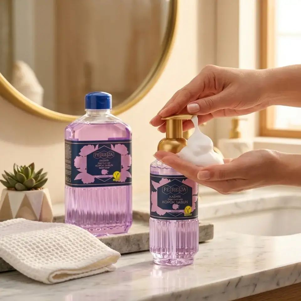 Pereja Kaşmir Doğal Zeytinyağlı Köpük Sabun 1000 ml + 500 ml Avantajlı Paket
