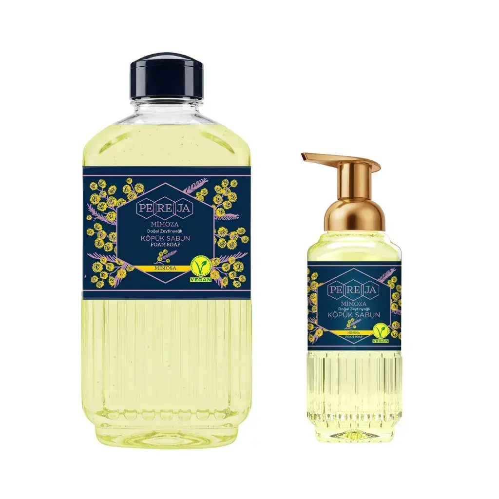 Pereja Mimoza Doğal Zeytinyağlı Köpük Sabun 1000 ml + 500 ml Avantajlı Paket