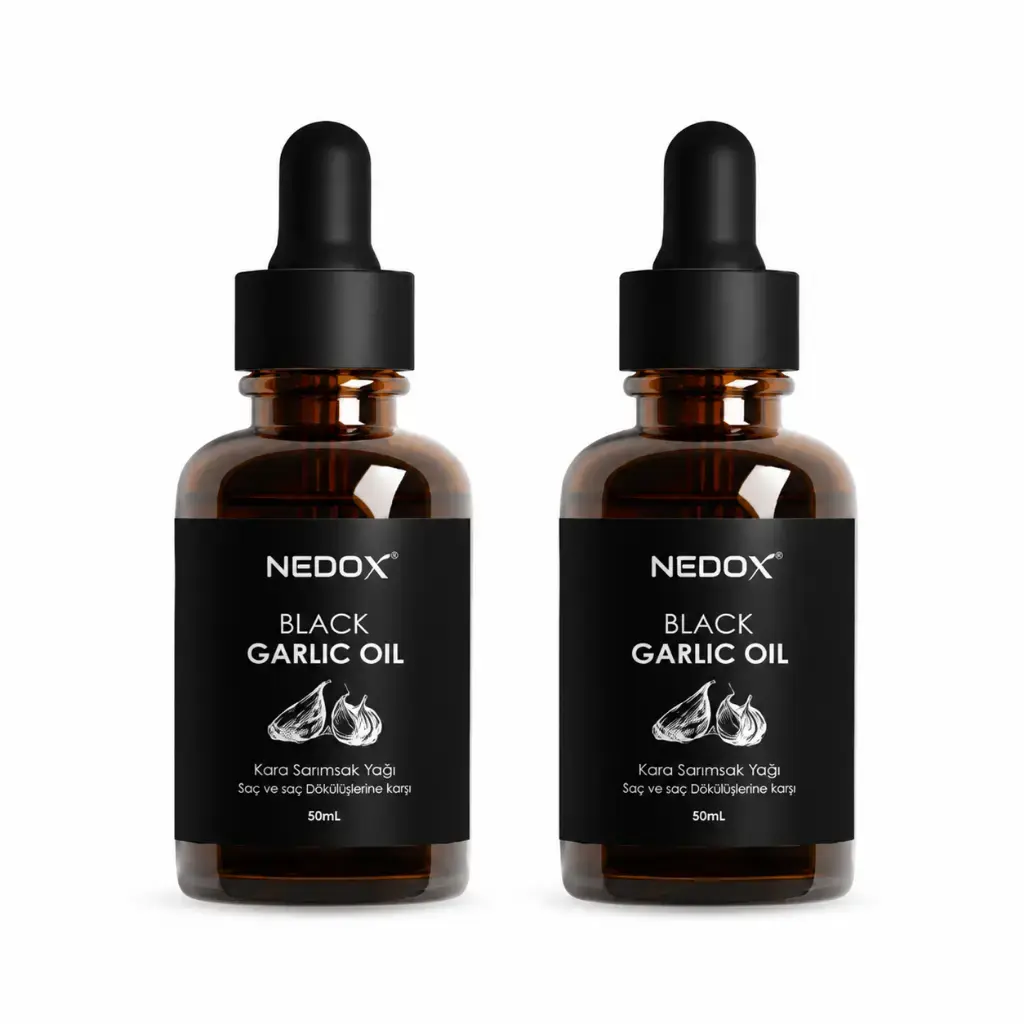 NEDOX 2 Adet Kara Sarımsak Saç Bakım Yağı 50 ml