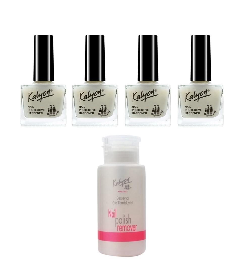 Kalyon Tırnak Setleştirici 4 Adet+Pompalı Aseton 200Ml