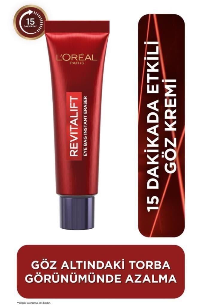 Loreal Paris Revitalift Lazer Eyebag Instant Eraser Göz Altı Torba Görünümüne Karşı Etkili Göz Kremi 15ml