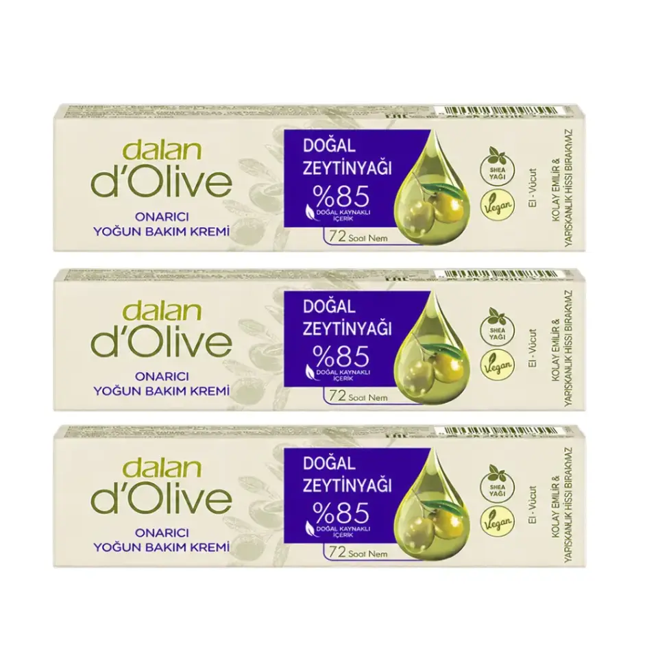 Dalan D'Olive Yoğun Bakım Kremi 20 ml 3'lü Set