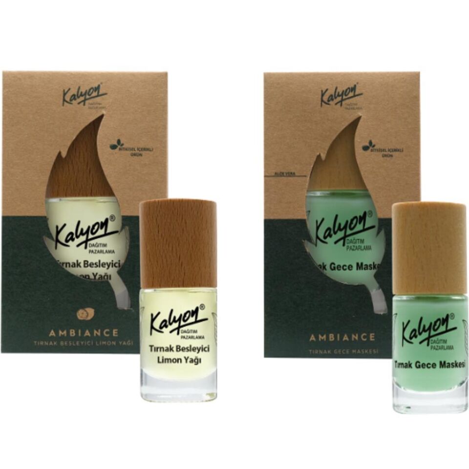 Kalyon Bitkisel Tırnak Besleyici Limon Yağı 11 Ml+Tırnak Gece Maskesi 11 Ml