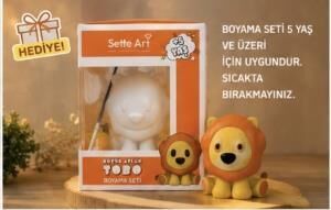 Sette Art Aslan Tobo Boyama Seti 5+Yaş Boya ve Fırça Dahil