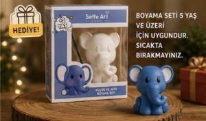 Sette Art Küçük Fil Kito Boyama Seti 5+Yaş Boya ve Fırça Dahil