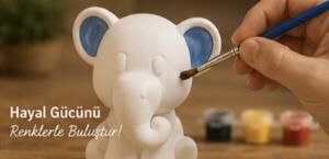 Sette Art Küçük Fil Kito Boyama Seti 5+Yaş Boya ve Fırça Dahil