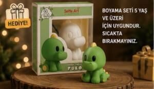 Sette Art Küçük Timsah Fuko Boyama Seti 5+Yaş Boya ve Fırça Dahil
