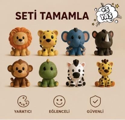 Sette Art Küçük Timsah Fuko Boyama Seti 5+Yaş Boya ve Fırça Dahil