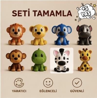 Sette Art Küçük Zebra Boja Boyama Seti 5+Yaş Boya ve Fırça Dahil