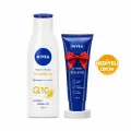 Nivea Q10 Sıkılaştırıcı Vücut Losyonu 250 ml ve Todays Clinicals Retinol Krem 100 ml hediyeli bakım seti
