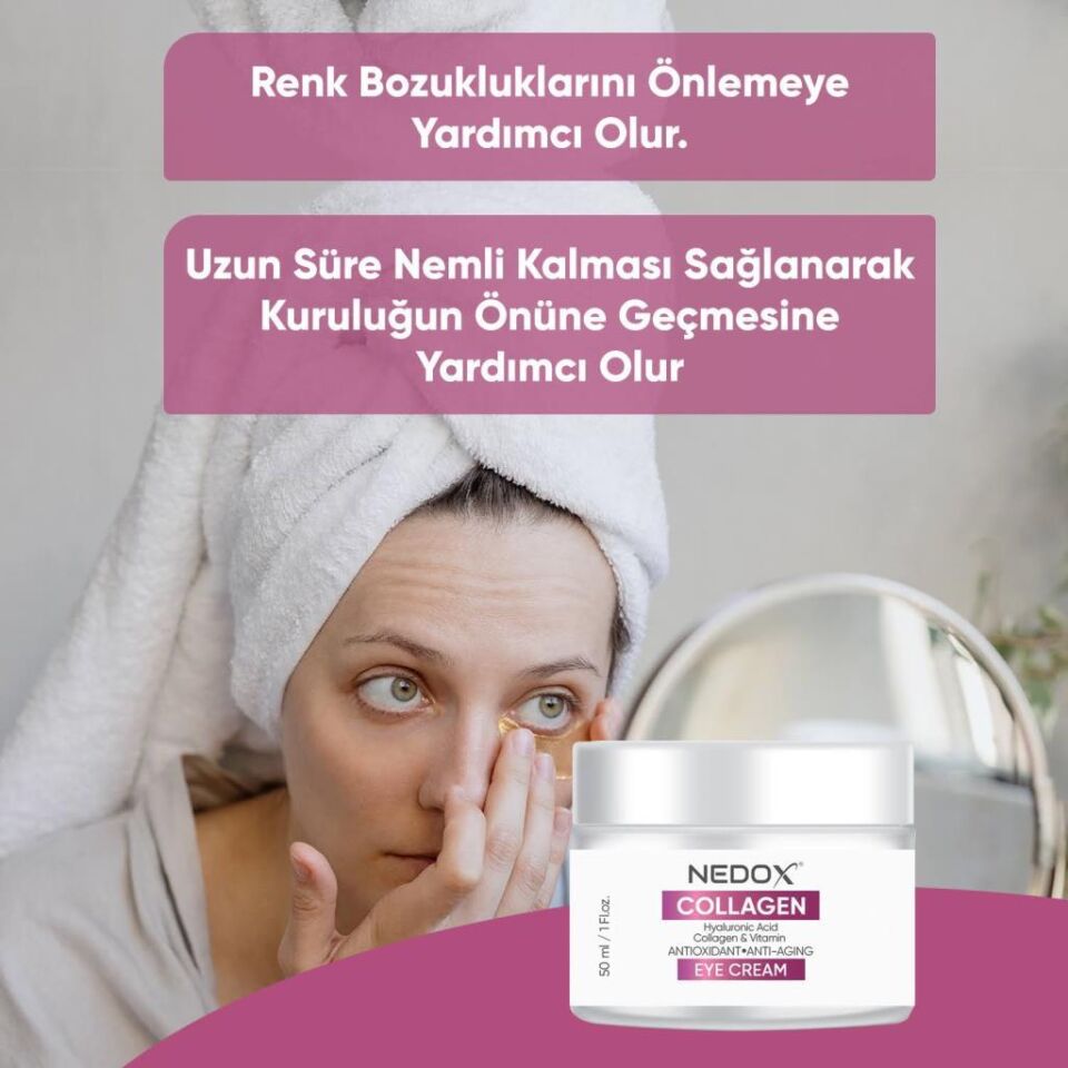 NEDOX Kırışıklık Karşıtı Kolajen Göz Çevresi Kremi 50 ml