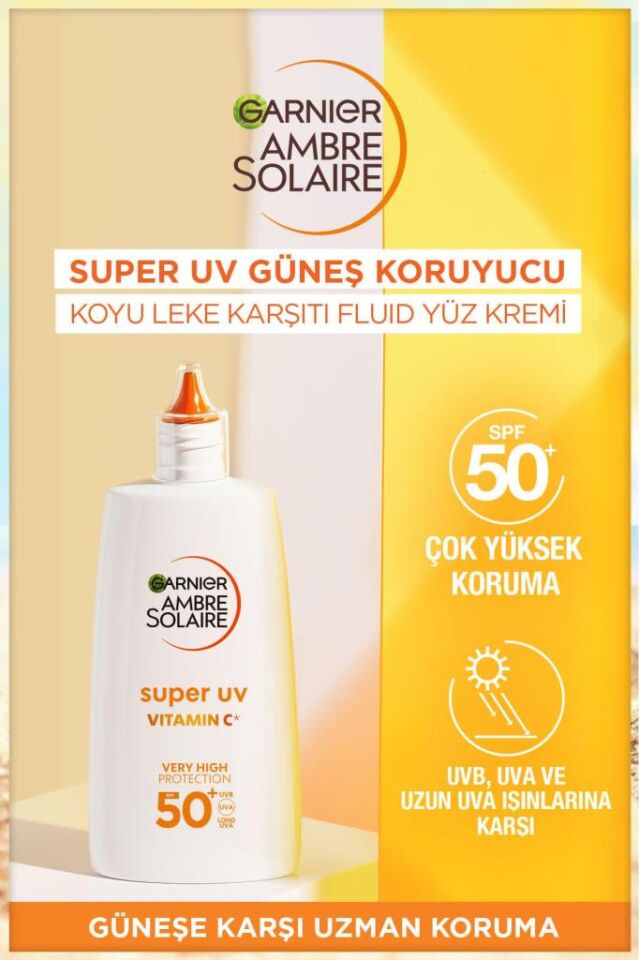 Garnier Ambre Solaire Super UV C Vitamini Koyu Leke Karşıtı Fluid Krem SPF50+ 40ML