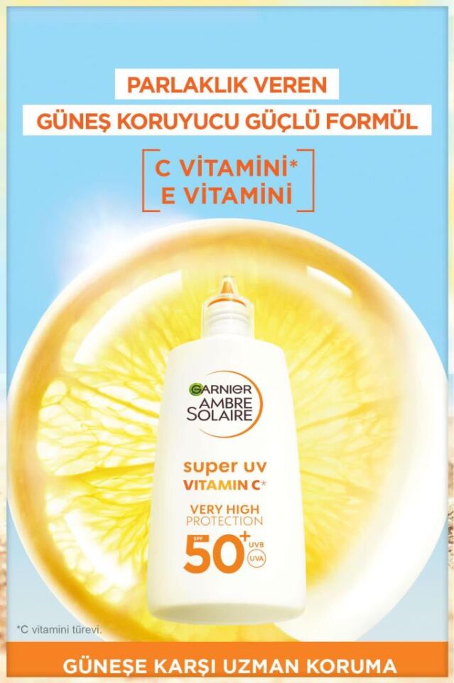 Garnier Ambre Solaire Super UV C Vitamini Koyu Leke Karşıtı Fluid Krem SPF50+ 40ML