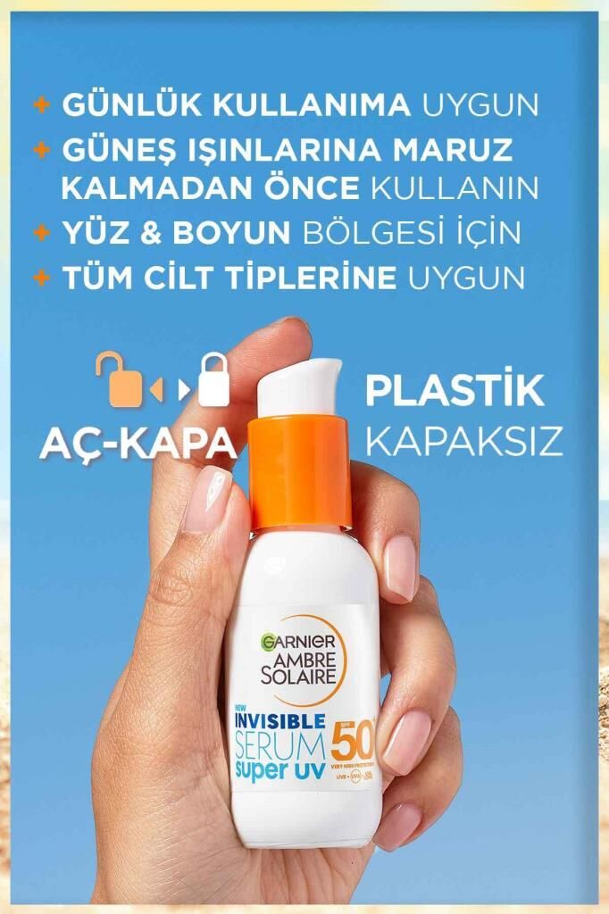 Garnier Ambre Solaire Invisible Spf50 Süper Uv Günlük Güneş Koruyucu Serum 30 ml