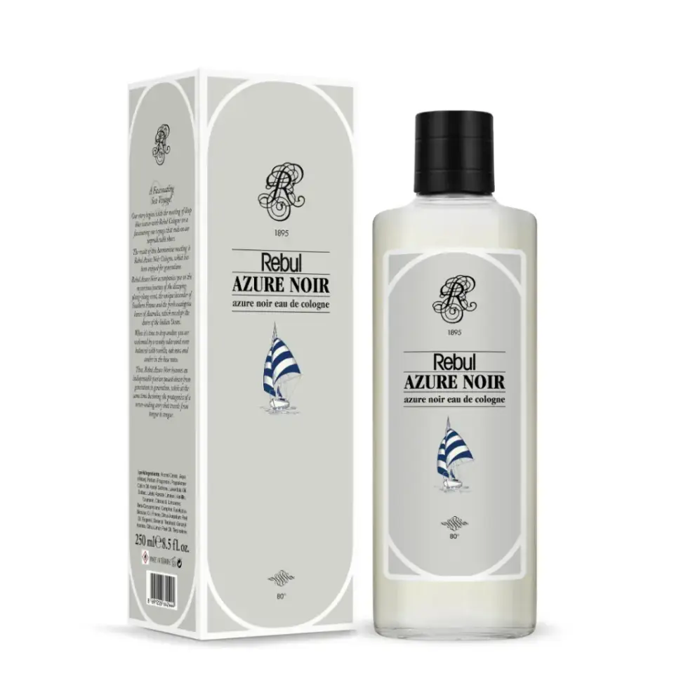 Rebul Azure Noir EDC Kolonya 250 ml Cam Şişe