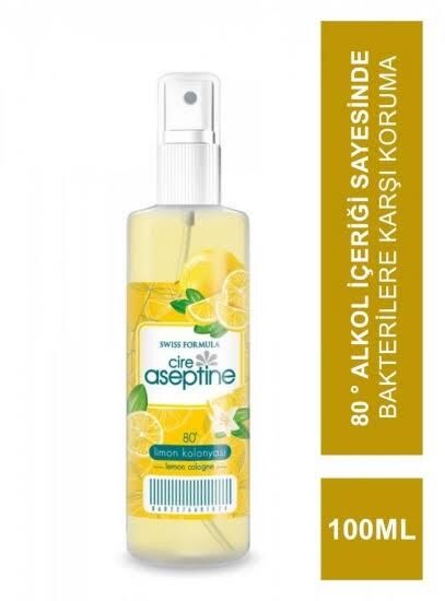 Cire Aseptine Limon Kolonyası 100 ml Sprey