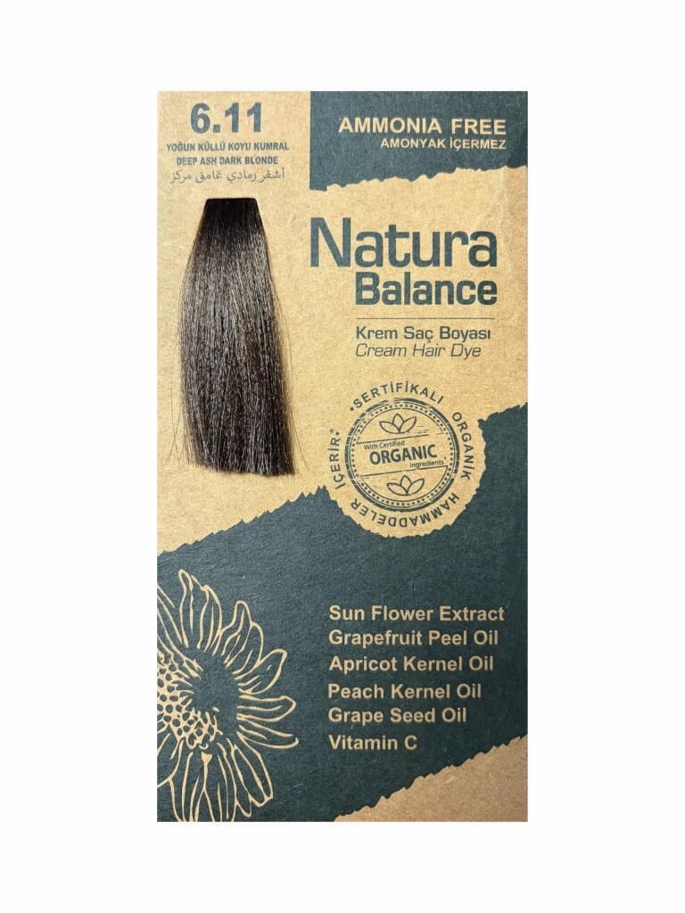 NATURA BALANCE SAÇ BOYASI 6.11 YOĞUN KÜLLÜ KOYU KUMRAL