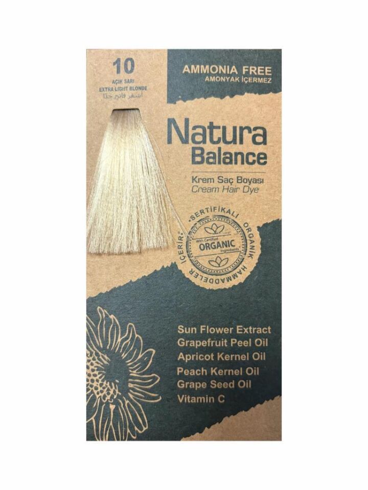 NATURA BALANCE SAÇ BOYASI 10 AÇIK SARI