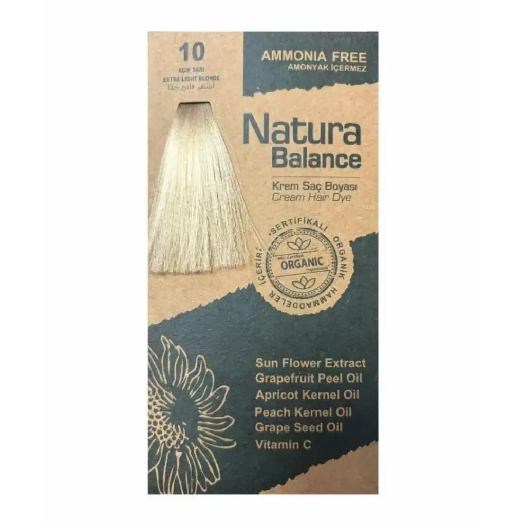 Natura Balance 10 Açık Sarı Saç Boyası