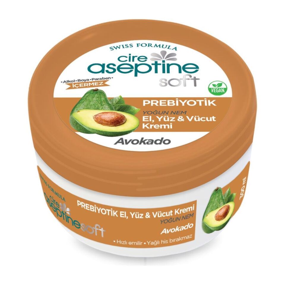 Cire Aseptine Krem 300ml Prebiyotik Avokado