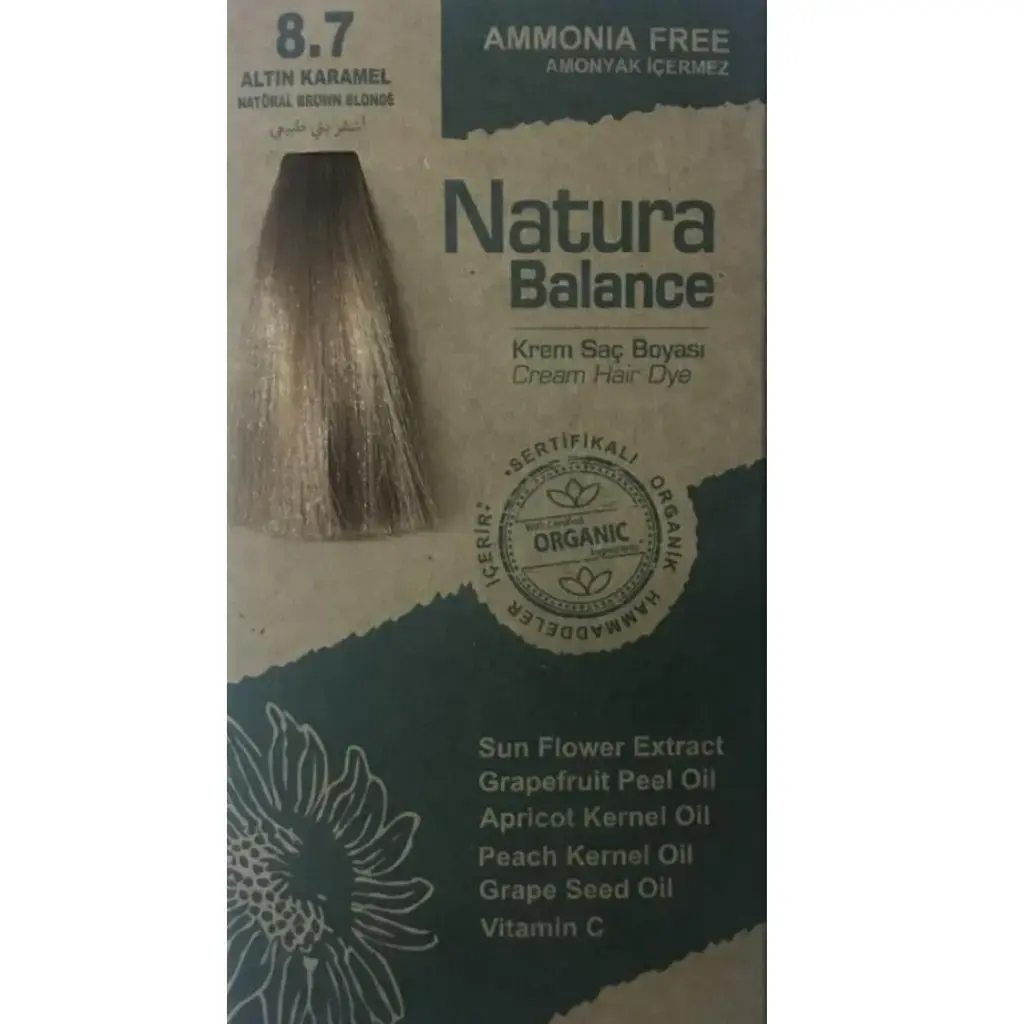 Natura Balance 8.7 Altın Karamel Saç Boyası