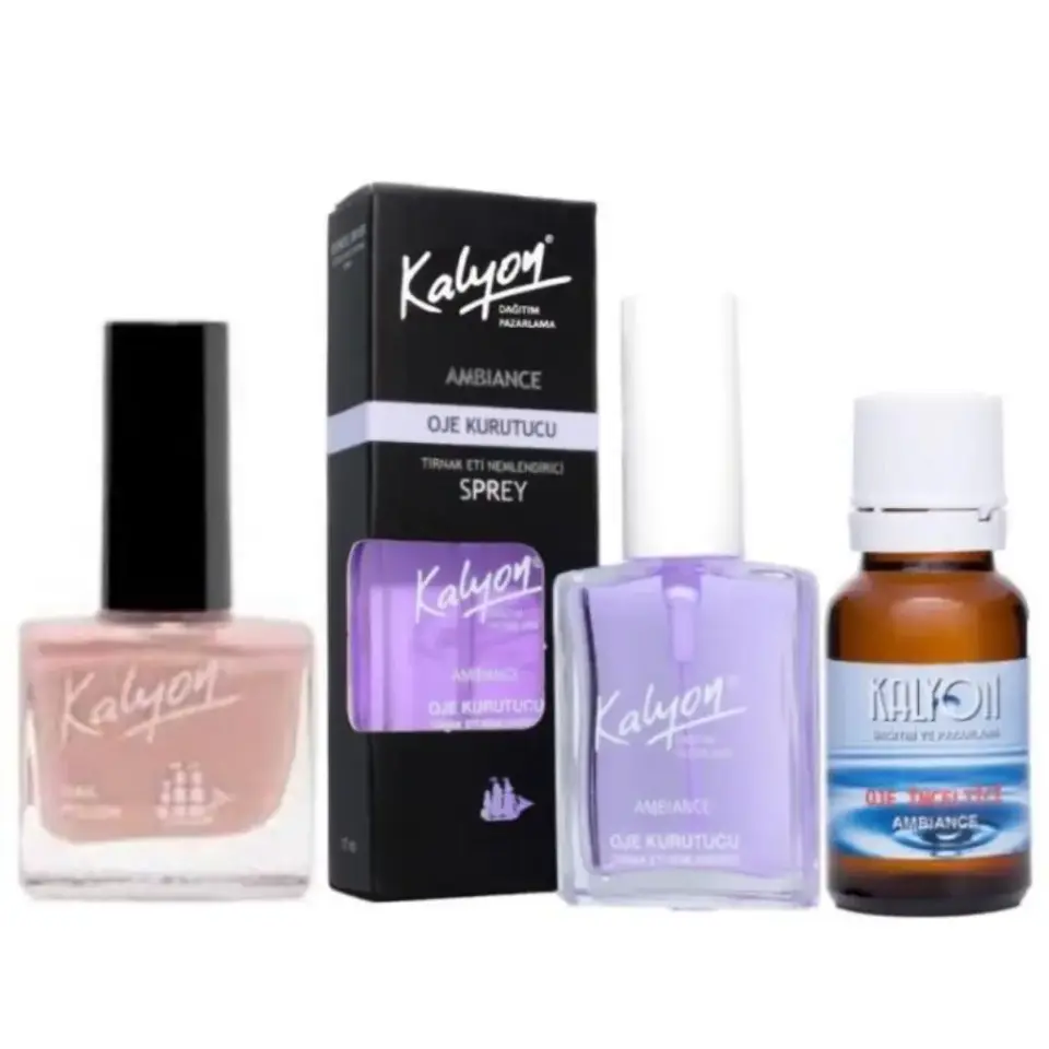 Kalyon Oje 205 + Oje Kurutucu Sprey 17 Ml + Oje Çözücü