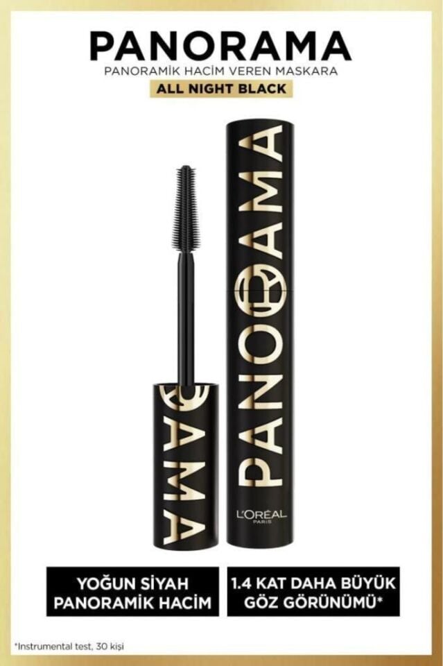Loreal Paris Panorama Hacim Veren Maskara All Night Black - Siyah