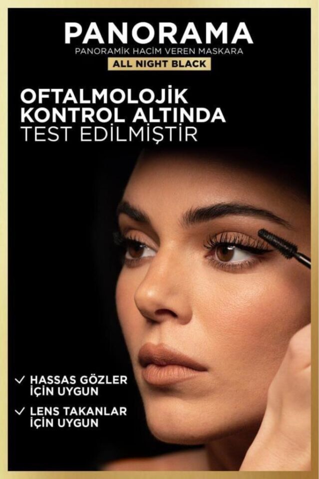 Loreal Paris Panorama Hacim Veren Maskara All Night Black - Siyah