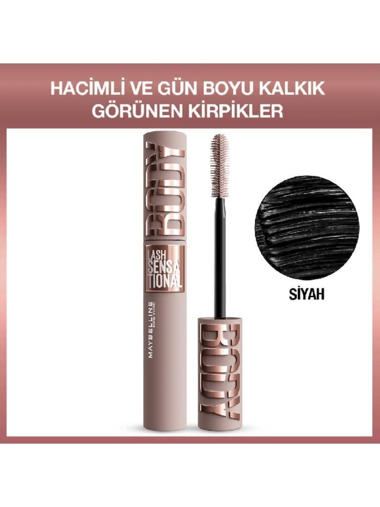 Maybelline New York Lash Sensational Body Maskara - Hacimli ve Gün Boyu Kalkık Görünen Kirpikler