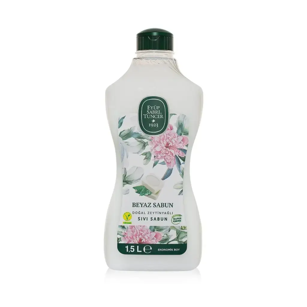 Eyüp Sabri Tuncer Beyaz Sabun Doğal Zeytinyağlı Sıvı Sabun 1,5 Lt