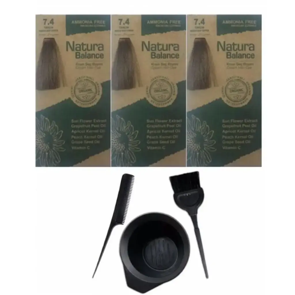 Natura Balance 7.4 Tarçın 3 Adet + Saç Boyama Seti