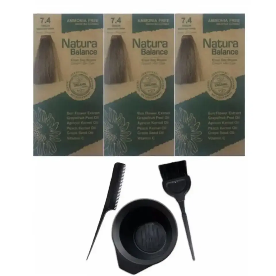 Natura Balance 7.4 Tarçın 3 Adet + Saç Boyama Seti