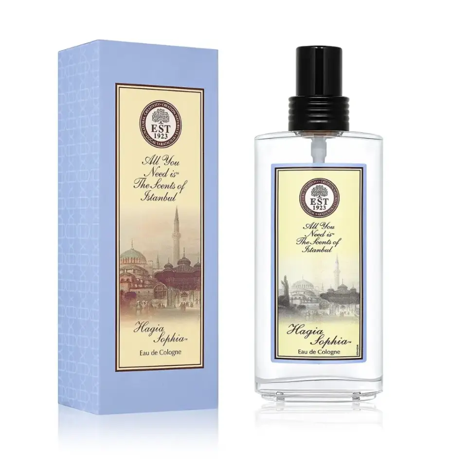 Eyüp Sabri Tuncer Hagia Sophia Eau De Kolonya 150 ml cam şişe İstanbul Ayasofya temalı ferah aromatik kolonya