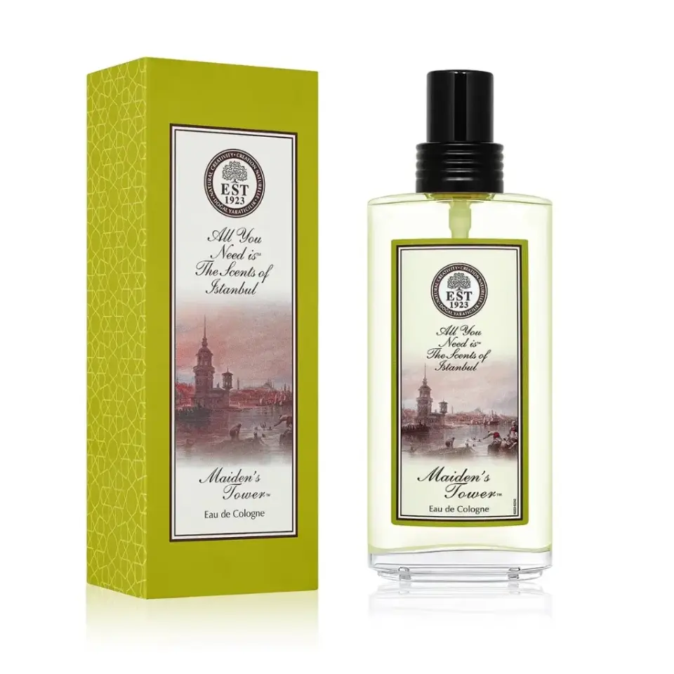 Eyüp Sabri Tuncer Maiden's Tower Eau De Kolonya 150 ml cam şişe Kız Kulesi temalı ferah çiçeksi ve sofistike kolonya