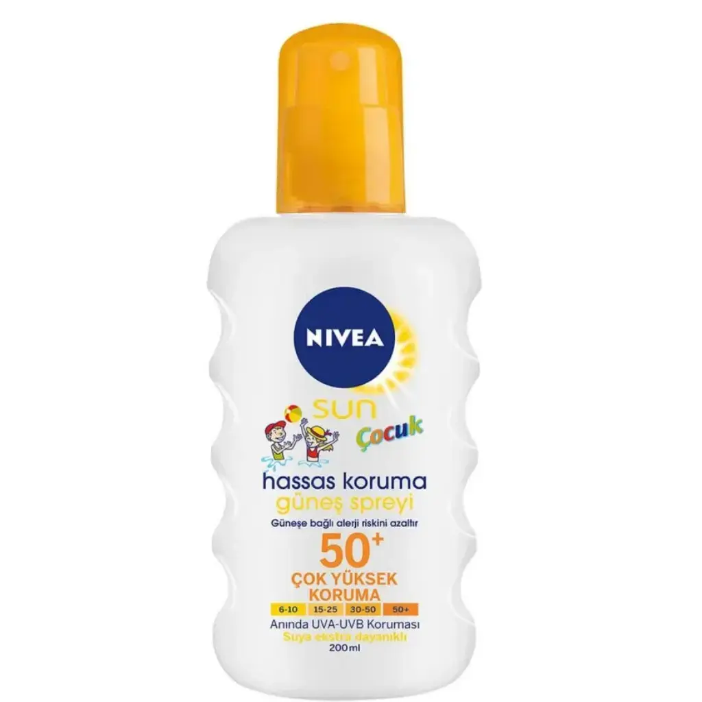 NIVEA SUN Hassas Koruma Çocuk Güneş Spreyi SPF 50+ 200 ml