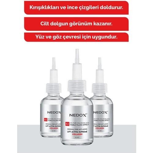 NEDOX Kırışıklık Karşıtı Dolgunlaştırıcı Botoks B3 Kolajen Serum 60 ml Ince Çizgi Sarkmalar