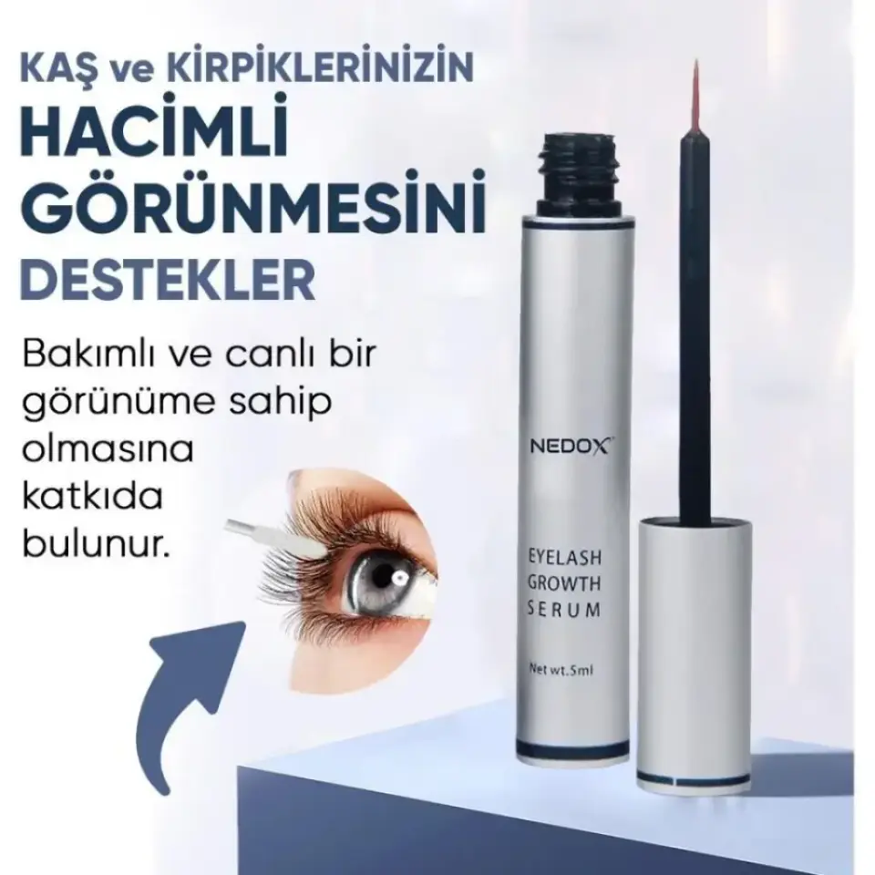 NEDOX Kaş Kirpik Bakım Serumu 5 ml | Uzatıcı, Besleyici ve Güçlendirici