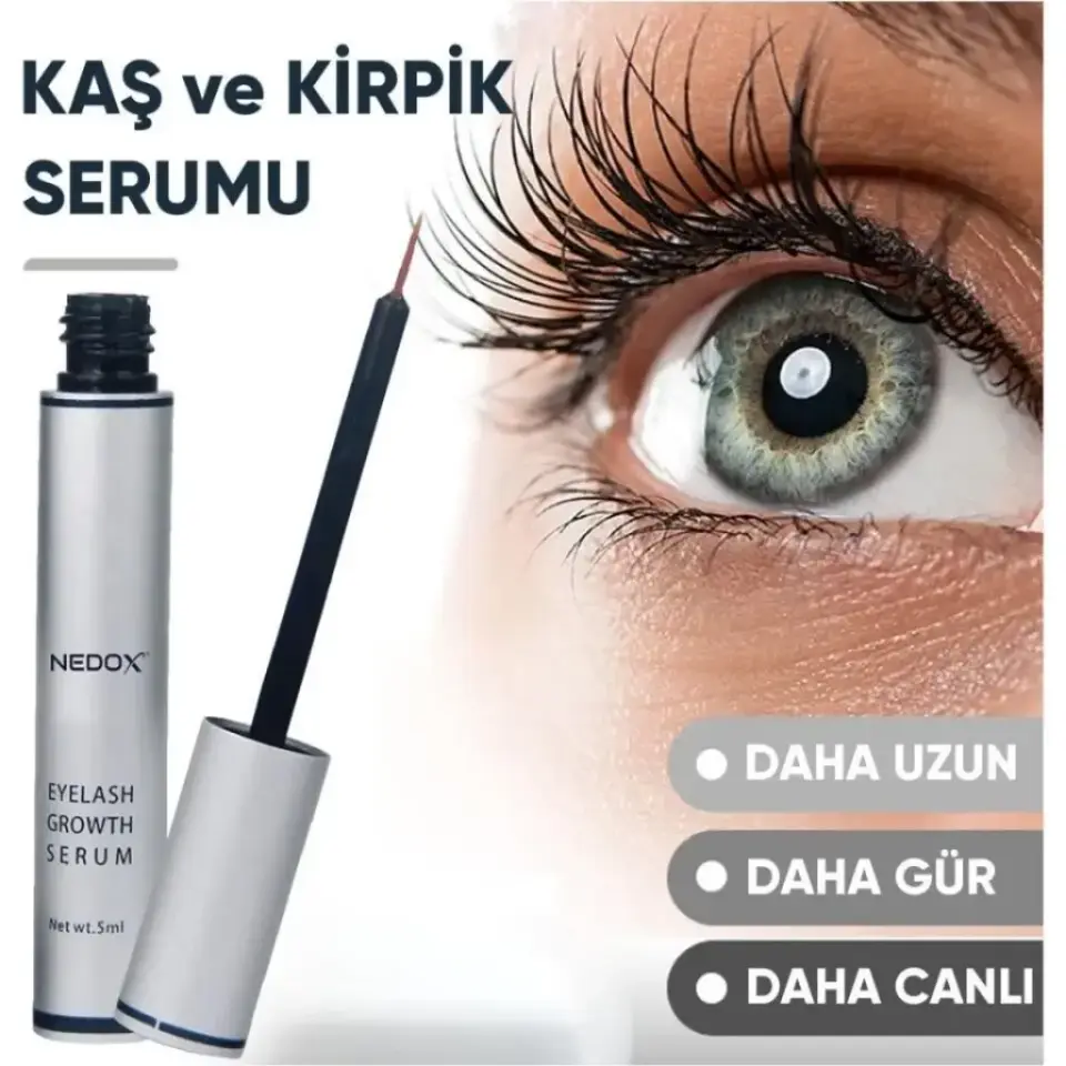 NEDOX Kaş Kirpik Bakım Serumu 5 ml | Uzatıcı, Besleyici ve Güçlendirici