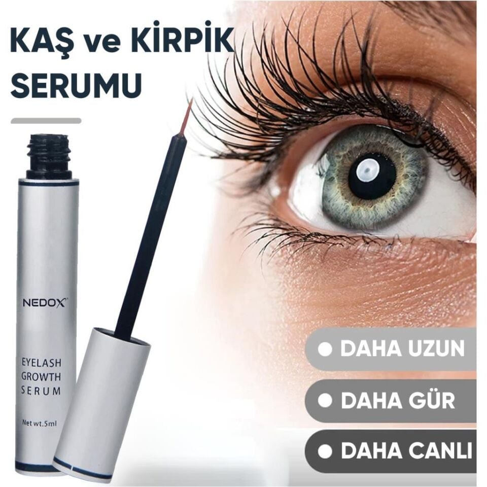 NEDOX Kaş Ve Kirpik Uzatıcı, Onarıcı, Besleyici Ve Güçlendirici Bakım Serum Garantili 5 ml