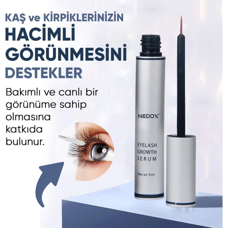 NEDOX Kaş Ve Kirpik Uzatıcı, Onarıcı, Besleyici Ve Güçlendirici Bakım Serum Garantili 5 ml