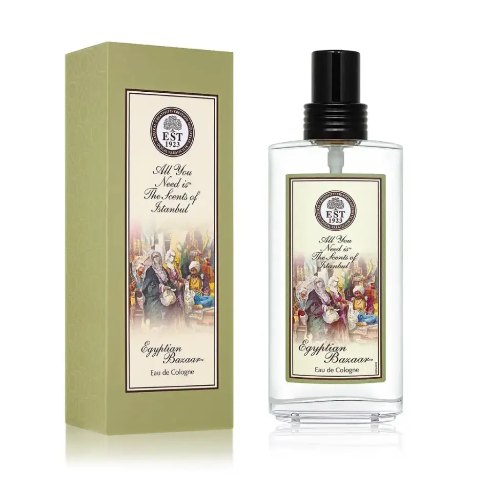 Eyüp Sabri Tuncer Egypt Bazaar Eau De Kolonya 150 ml cam şişe yeşil çay beyaz çay ve misk notalı kolonya